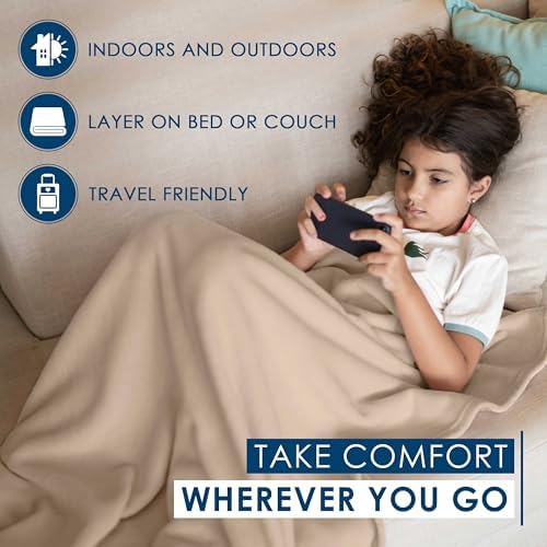 King Size Fleece Blanket | Comfy Supersoft Fleece Blanket – All-Season