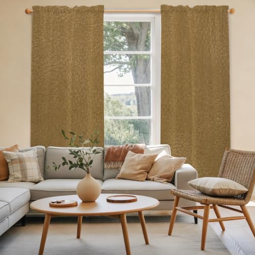 Vintage Brown Kitchen Curtain for Berdoom Living Room Cafe 72 Inch