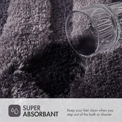 Madison Park Tufted Pearl Channel Absorbent Bathroom Rugs Non Slip