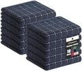 Homaxy 100% Cotton Terry Bulk Kitchen Towels, 10 Pack, Dark Grey