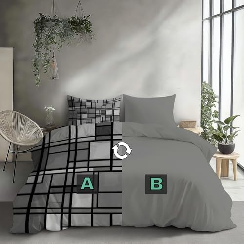Queen Size Duvet Cover Sets Modern Abstract Bedding Set - Rectangular