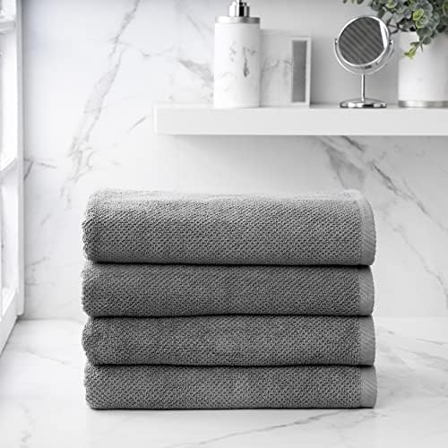 Welhome Franklin 100% Cotton Popcorn Textured Towel Set - 4 Pack Bath