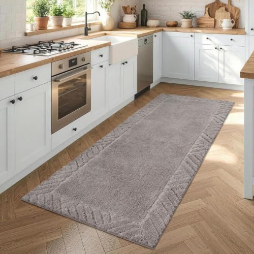 60x24 Long Bathroom Rugs Bath Mat, Non Slip Washable Absorbent Rug