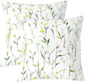 jejeloiu Botanical Floral Reversible Throw Pillow Covers for Girls