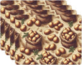 Set of 4 Cork Backed Placemat, Plant Design Kitchen and Dining Table