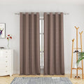 Brown Curtains Kitchen Linen Textured 92 inch Length Living Room