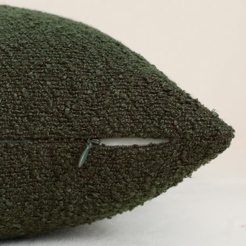 Jeneoo Sage Green Decorative Square Thick Throw Pillow Covers Fine