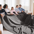 Bedsure 100% Cotton Big Oversized King Blanket, Waffle Weave, Charcoal