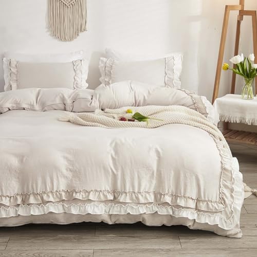 HESBITEUL 100% Washed Microfiber 3pcs Bedding Duvet Cover Set - Soft