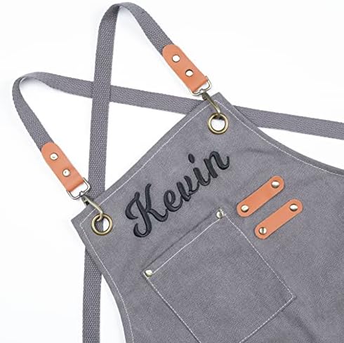 MT WORLD Apron For Men Woodworking Cooking Canvas Chef Apron With