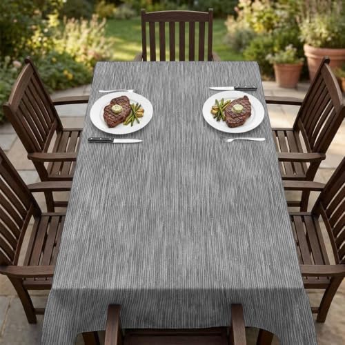 Gray Solid Color Table Cloth Waterproof Tablecloths, Minimalist