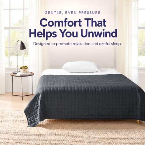 YnM 10lbs Weighted Blanket for Adults, 48x72 Inches, Dark Grey