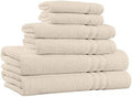 100% Cotton 6-Piece Towel Set - 2 Bath Towels, 2 Hand Towels, and 2