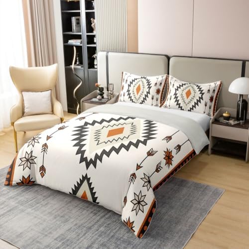 Feelyou Western Decor Duvet Cover 100% Cotton Queen Size Boho Arrow