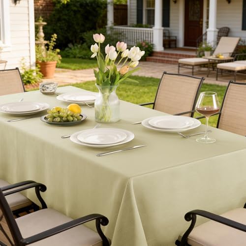 Softalker Jacquard Rectangle Tablecloth - Geometric Line Damask Table