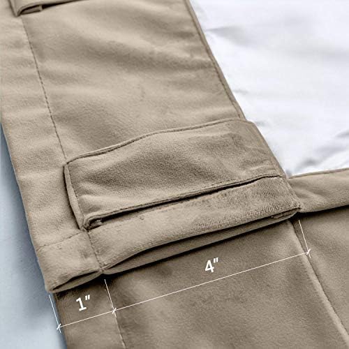 cololeaf Back Tab/Rod Pocket 2 in 1 Heading Velvet Curtain Panel