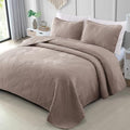 Exclusivo Mezcla Ultrasonic King Quilt Bedding Set, Taupe
