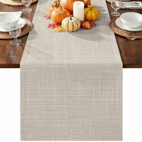 Beige Table Runners 108 Inches Long, Coffee Table Runner, Rustic