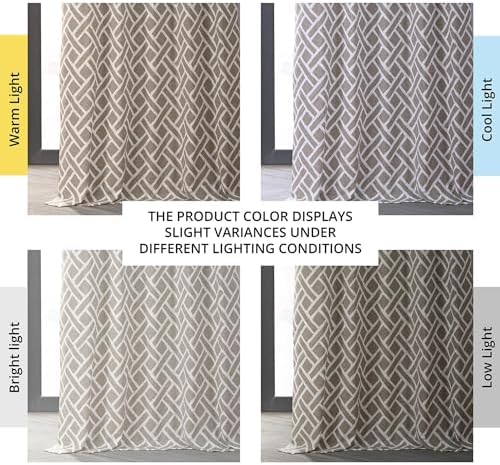 HPD Half Price Drapes Modern Geometric Printed Curtains 96 Inches Long