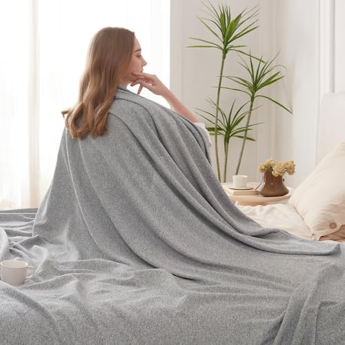 COOVA Lightweight Knit King Blanket for Bed, Decorative Blanket, Soft