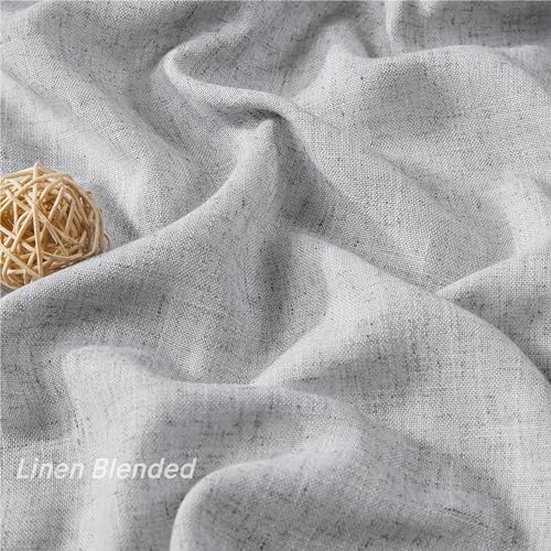Hillcrest 108 Inch Long Light Gray Pinch Pleated Linen Semi Sheer