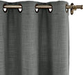 ChadMade 50W x 96L Inch Carbon Grey Linen Polyester Curtain Drapes