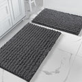 Yimobra Bathroom Rug Sets 2 Piece, Luxury Chenille Shaggy Bath Carpet