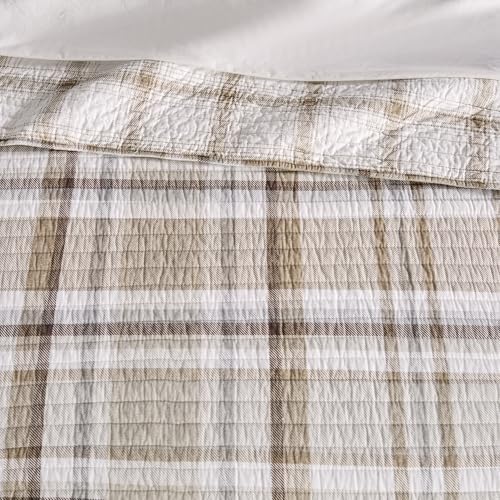 Levtex Home - Spencer Plaid Neutral - King Quilt (106x92in.) - Plaid