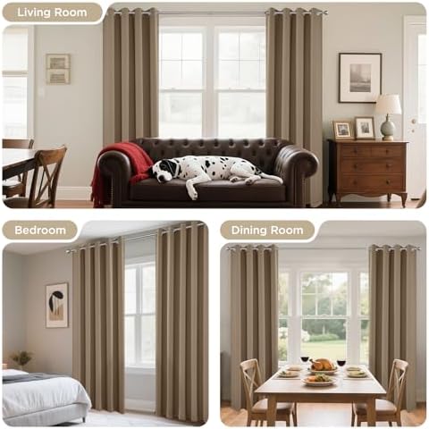 Joydeco Blackout Curtains 108 Inch Length 2 Panels Set, Thermal