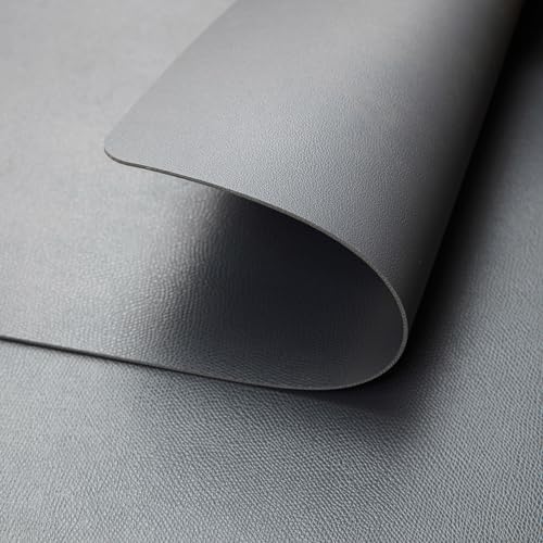 DOLOPL Grey Placemats Set of 6, Wipeable Faux Leather Place Mats
