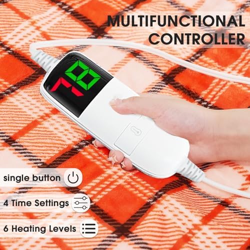 OCTROT Heated Electric Blanket Queen Size, 84X90 Heating Blanket Queen