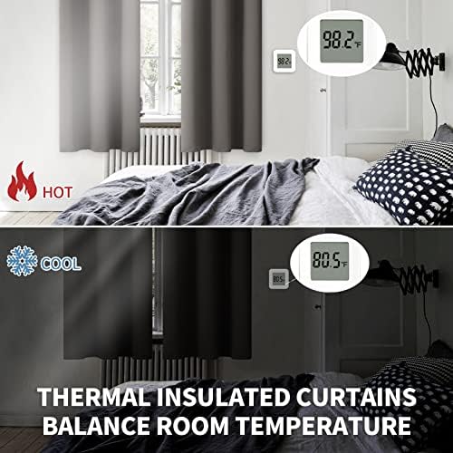 BGment Blackout Curtains for Bedroom 63 Inches Length - Rod Pocket