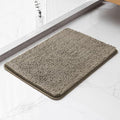 Chenille Bathroom Rug 17"x24" Taupe, Non-Slip Plush Bath Mat