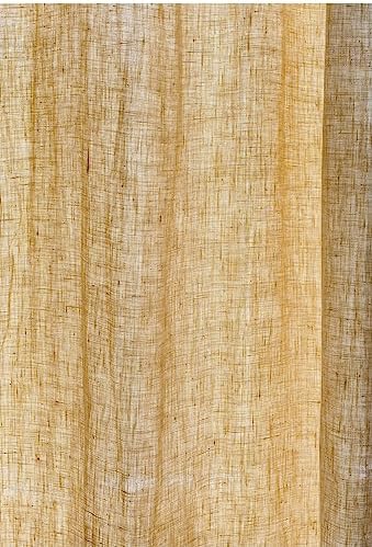 100% Natural Linen Curtains 84 Inch Length for Living Room 1 Panel