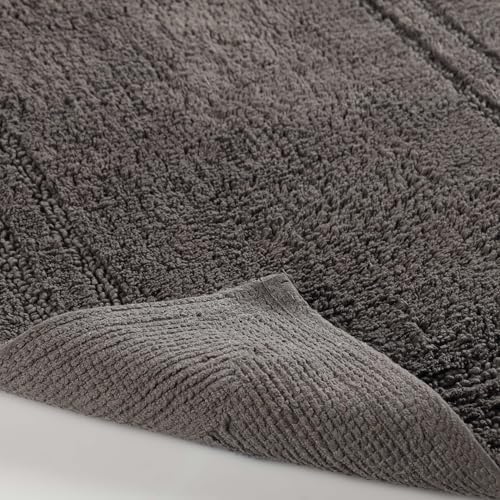 SUPERIOR Cotton Washable Bath Rug with Runner Bundle Set, 3 Piece