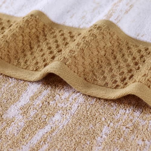 SUPERIOR Cotton Bathroom Towel Set, Plush Absorbent, 12 Piece, Bronze