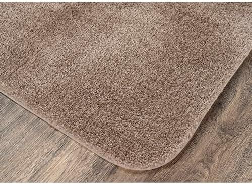 Garland Rug Traditional 2 Piece Nylon Washable Bathroom Rug Set Taupe