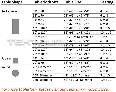 Tektrum 70 inch Round Faux Linen Textured Tablecloth Table Cover
