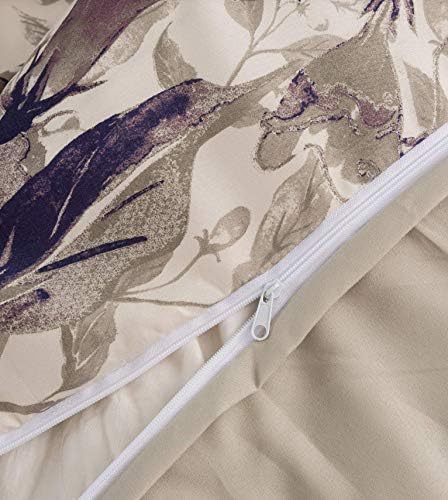 Tache Elegant Abstract Whimsical Wispy Leaf Floral Duvet Cover, Full