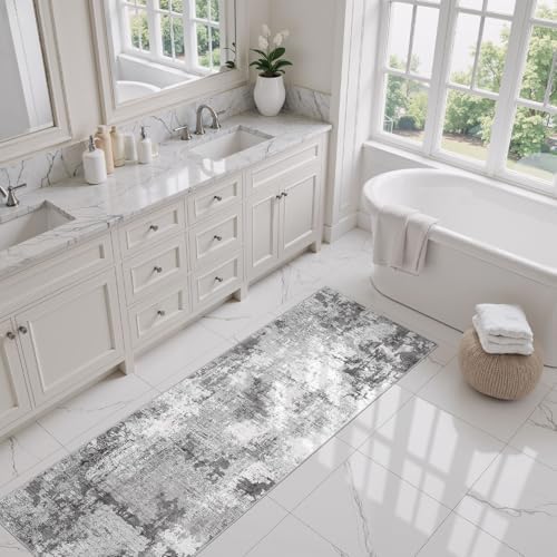 Washable 2x6 Runner Rugs for Hallway: Abstract Modern Home Decor Rug