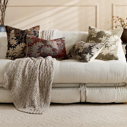 Warmstar Vintage Leaf Print Throw Pillow Cover 18x18 Set of 2,Neutral