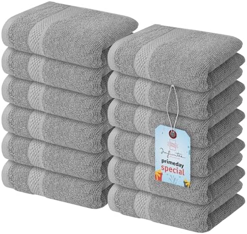 Infinitee Xclusives Grey Luxury Towel Set - 4 Bath Towels