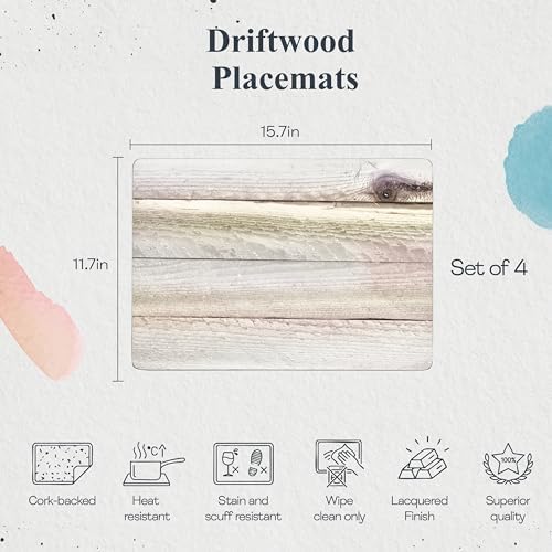 Pimpernel Driftwood Collection Placemats, Set of 4 – (15.7" x 11.7")