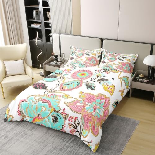 Feelyou Boho Duvet Cover 100% Cotton Queen Size