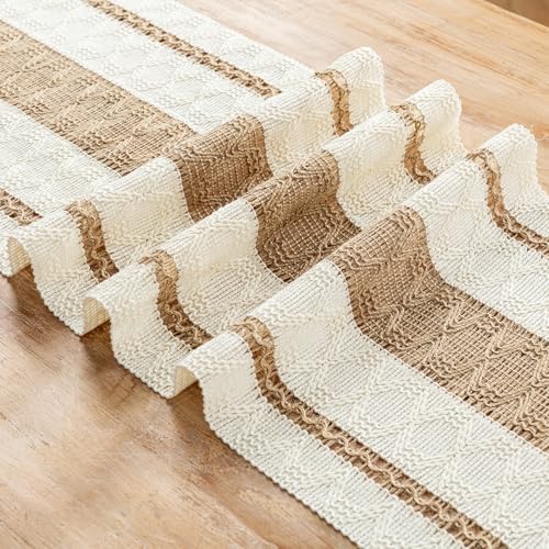 Fancy Homi Boho Table Runner 90 Inches Long Neutral Macrame Table