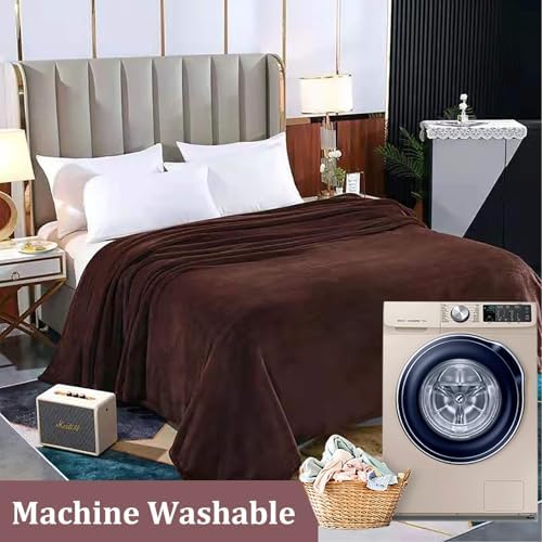 Solid Flannel Fleece Blanket,Plush Throw Fuzzy Lightweight Microfiber