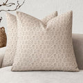 Foindtower Decorative Floral Print Throw Pillow Covers 20×20 Ivory