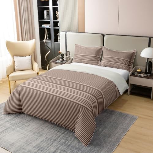 Erosebridal Khaki and Beige 100% Cotton Duvet Cover King Size|Vintage