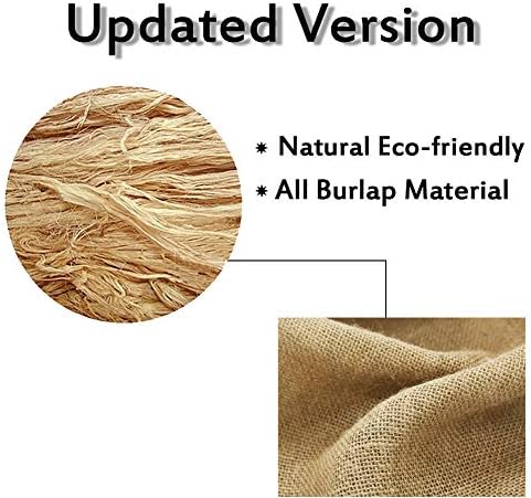 MDS 10 PCS 100% Natural Burlap Table Runners 12" x 72" with Lace