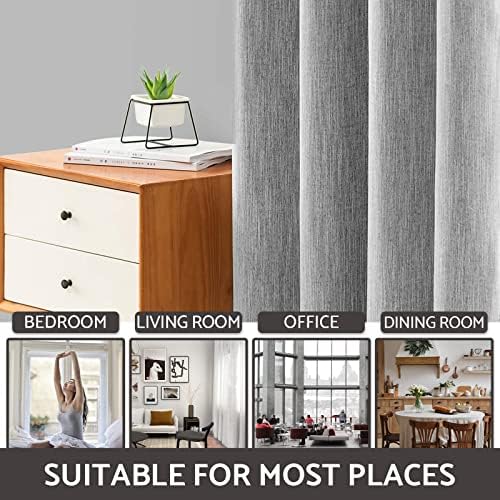 Melodieux Elegant Cotton Room Darkening Blackout Curtains for Living